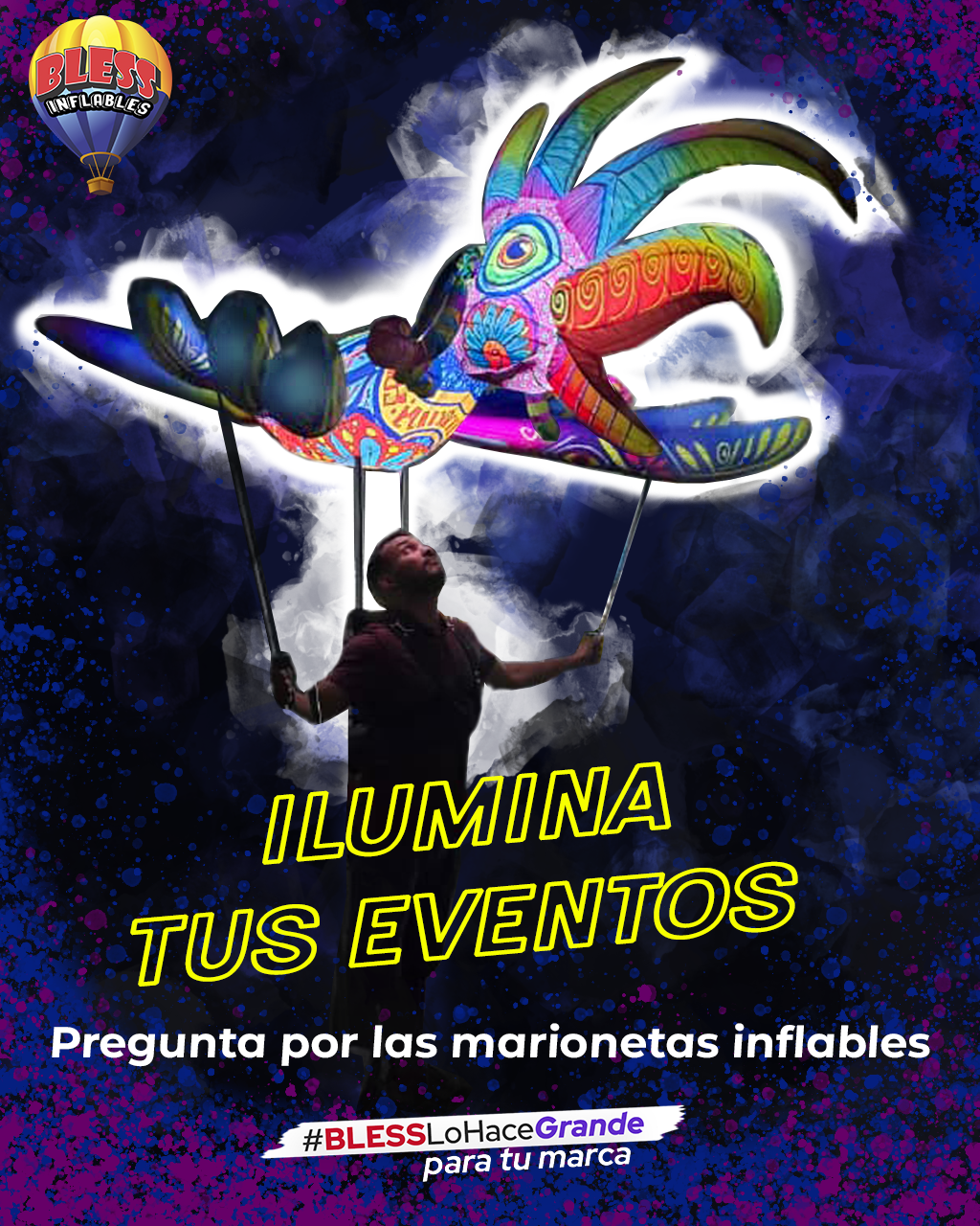Activación BTL con inflables Bless